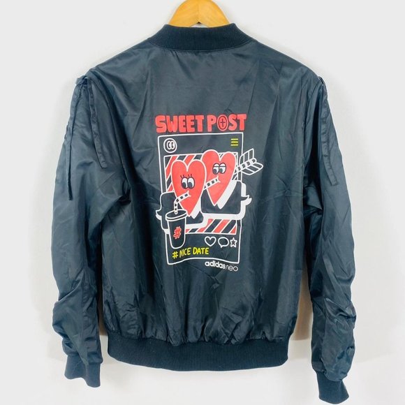 adidas Jackets & Blazers - Adidas neo rare printed embroidered nice date bomber jacket size 10